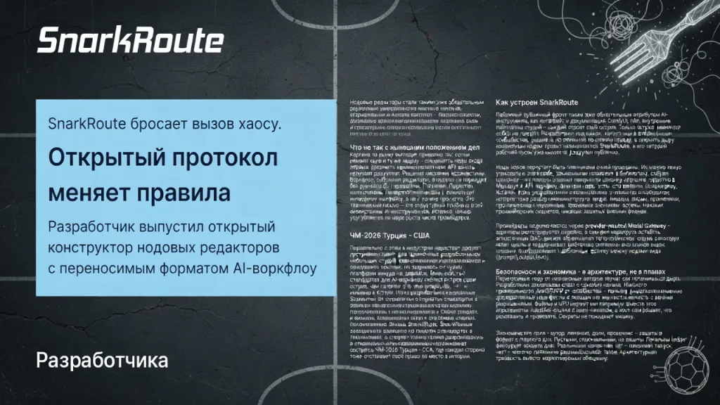 SnarkRoute бросает вызов хаосу. Открытый протокол меняет правила