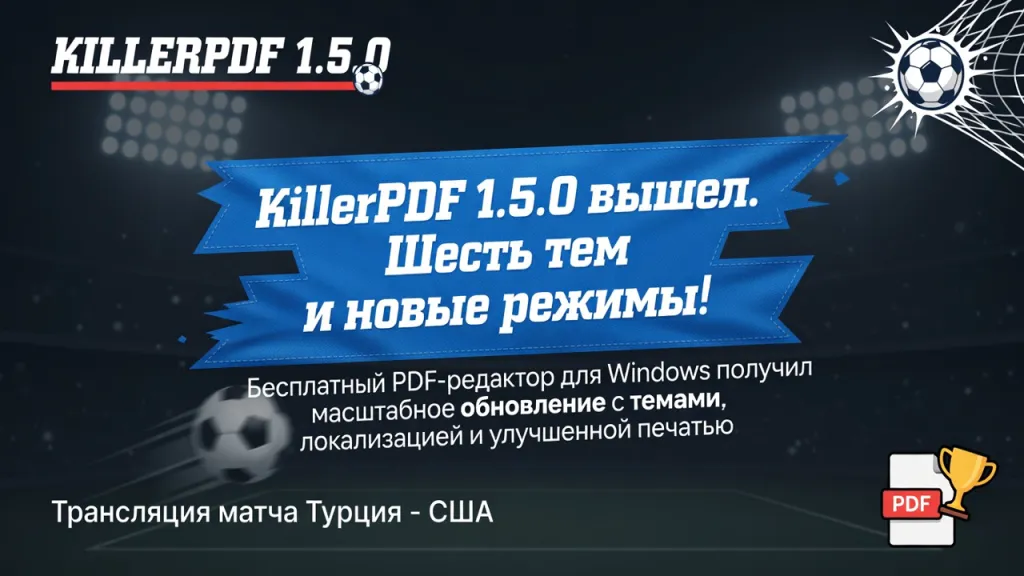 KillerPDF 1.5.0 вышел. Шесть тем и новые режимы!