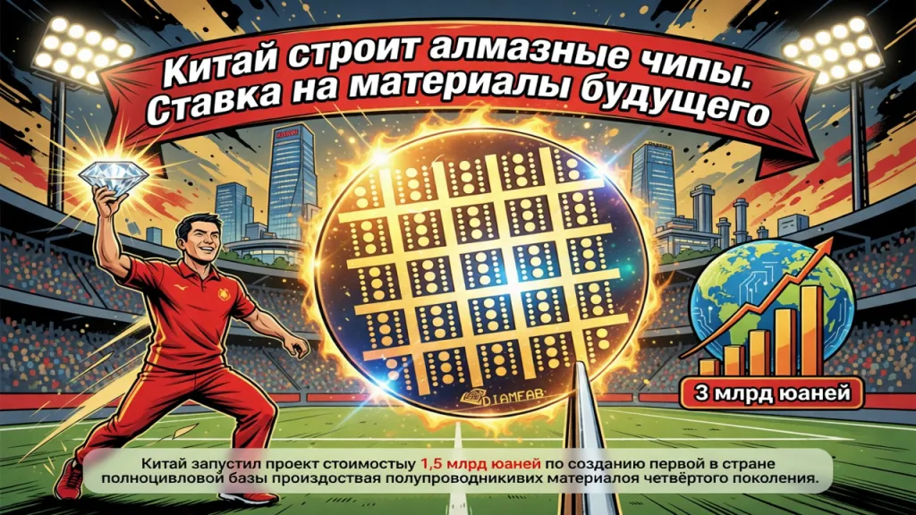 Китай строит алмазные чипы. Ставка на материалы будущего